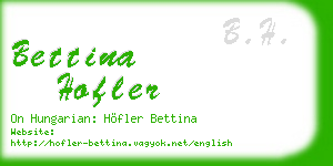 bettina hofler business card