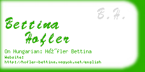 bettina hofler business card